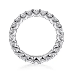 Outlet Gabriel & Co. Andalucia - 14K White Gold Shared Prong Diamond Eternity Band - 1.5 ct