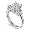 Sale Gabriel & Co. Andre - 14K White Gold Emerald Cut Diamond Engagement Ring