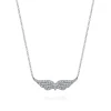 Sale Gabriel & Co. Angel Wing - 14K White Gold Diamond Angel Wing Bar Necklace