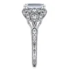 Outlet Gabriel & Co. Annadale - Unique 14K White Gold Vintage Inspired Emerald Cut Diamond Halo Engagement Ring