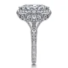 New Gabriel & Co. Annadale - Unique 14K White Gold Vintage Inspired Marquise Shape Diamond Halo Engagement Ring