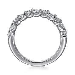 Hot Gabriel & Co. Anna - 14K White Gold Prongs Marquise and Round Diamond Anniversary Band - 1.1 ct