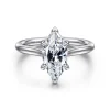 Discount Gabriel & Co. Anne - 14K White Gold Marquise Shape Solitaire Diamond Engagement Ring