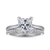Outlet Gabriel & Co. Anne - 14K White Gold Princess Cut Solitaire Diamond Engagement Ring