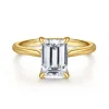 Sale Gabriel & Co. Anne - 14K Yellow Gold Emerald Cut Solitaire Diamond Engagement Ring