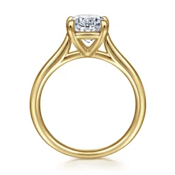Gabriel & Co. Anne - 14K Yellow Gold Oval Solitaire Diamond Engagement Ring