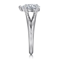 Best Gabriel & Co. Annie - 14K White Gold Split Shank Pear Shape Diamond Engagement Ring
