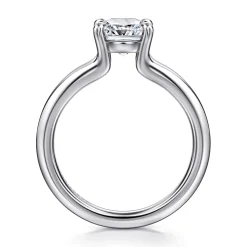Best Gabriel & Co. Annie - 14K White Gold Split Shank Cushion Cut Diamond Engagement Ring