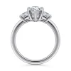 New Gabriel & Co. Antonia - 14K White Gold Pear Shape Three Stone Diamond Engagement Ring