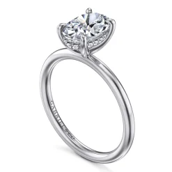 Discount Gabriel & Co. Anuk - 14K White Gold Oval Diamond Engagement Ring
