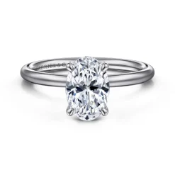 Discount Gabriel & Co. Anuk - 14K White Gold Oval Diamond Engagement Ring