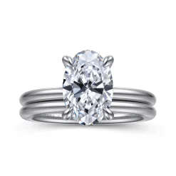 Online Gabriel & Co. Anuk - 14K White Gold Oval Diamond Engagement Ring
