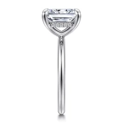 New Gabriel & Co. Anuk - 14K White Gold Radiant Diamond Engagement Ring