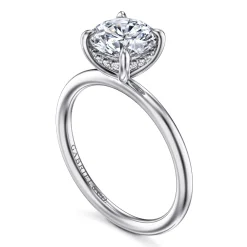 Gabriel & Co. Anuk - 14K White Gold Round Diamond Engagement Ring