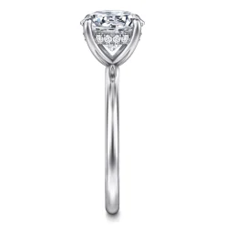 Outlet Gabriel & Co. Anuk - 14K White Gold Round Diamond Engagement Ring