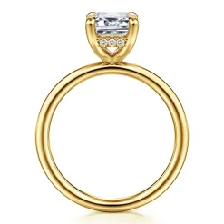 Clearance Gabriel & Co. Anuk - 14K Yellow Gold Emerald Cut Diamond Engagement Ring
