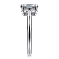 Outlet Gabriel & Co. Anushka - 14K White Gold Emerald Cut Solitaire Diamond Engagement Ring