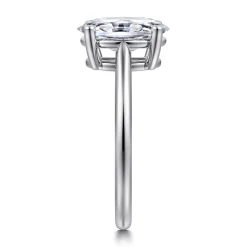 Hot Gabriel & Co. Anushka - 14K White Gold Oval Solitaire Diamond Engagement Ring