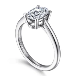 Discount Gabriel & Co. Anushka - 14K White Gold Oval Solitaire Diamond Engagement Ring