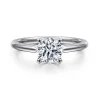 New Gabriel & Co. Anushka - 14K White Gold Round Solitaire Diamond Engagement Ring