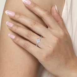 New Gabriel & Co. Anushka - 14K White Gold Round Solitaire Diamond Engagement Ring
