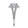 Hot Gabriel & Co. Aphrodite - 14K White Gold Fancy Halo Princess Cut Diamond Engagement Ring