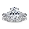 Best Gabriel & Co. Arianna - 14K White Gold Oval Five Stone Diamond Engagement Ring