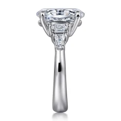 Best Gabriel & Co. Arianna - 14K White Gold Oval Five Stone Diamond Engagement Ring