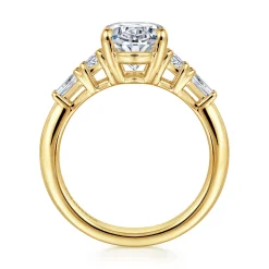 Outlet Gabriel & Co. Arianna - 14K Yellow Gold Oval Five Stone Diamond Engagement Ring