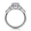 Outlet Gabriel & Co. Arielle - 14K White Gold Five Stone Round Diamond Engagement Ring