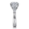 New Gabriel & Co. Arielle - 14K White Gold Round Five Stone Diamond Engagement Ring