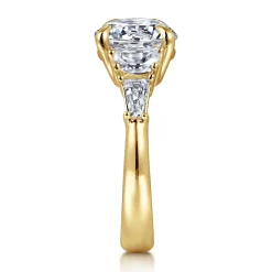 Online Gabriel & Co. Arielle - 14K Yellow Gold Round Five Stone Diamond Engagement Ring