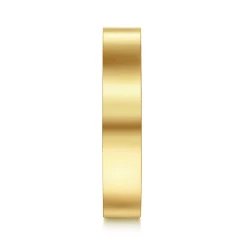 Best Gabriel & Co. Aristea - Wide 14K Yellow Gold Pave Setting Diamond Eternity Band - 0.4 ct