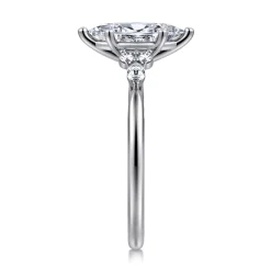 Clearance Gabriel & Co. Arletta - 14K White Gold 6 Prong Marquise Shape Diamond Engagement Ring
