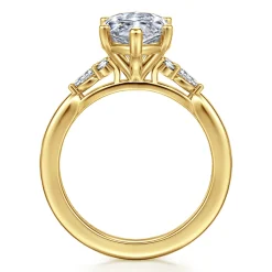 Outlet Gabriel & Co. Arletta - 14K Yellow Gold 6 Prong Marquise Shape Diamond Engagement Ring