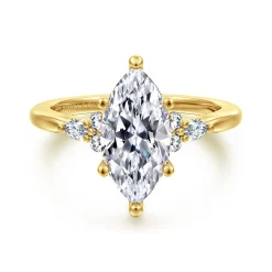 Online Gabriel & Co. Arletta - 14K Yellow Gold 6 Prong Marquise Shape Diamond Engagement Ring