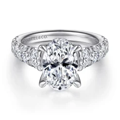 New Gabriel & Co. Artemis - 14K White Gold Diamond Engagement Ring