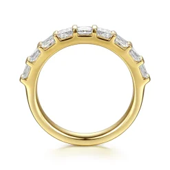 Gabriel & Co. Asma - 14K Yellow Gold Channel Setting Princess Cut Diamond Anniversary Band - 1.15 ct