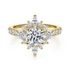 Gabriel & Co. Astor - Unique 14K Yellow Gold Round Halo Diamond Engagement Ring