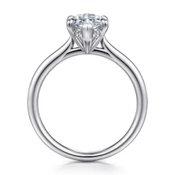 New Gabriel & Co. Aure - 14K White Gold Marquise Shape Solitaire Diamond Engagement Ring