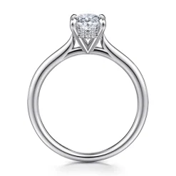 Clearance Gabriel & Co. Aure - 14K White Gold Oval Solitaire Diamond Engagement Ring