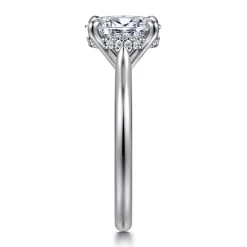 Clearance Gabriel & Co. Aure - 14K White Gold Oval Solitaire Diamond Engagement Ring