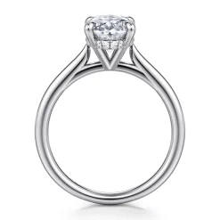Online Gabriel & Co. Aure - 14K White Gold Oval Solitaire Diamond Engagement Ring