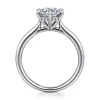 Outlet Gabriel & Co. Aure - 14K White Gold 6 Prong Round Solitaire Diamond Engagement Ring