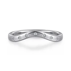 Online Gabriel & Co. Aurivine - 14K White Gold Bezel 7 Stone Diamond Anniversary Band - 0.05 ct