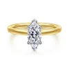 New Gabriel & Co. Austria - 14K White-Yellow Gold Radiant Cut Diamond Engagement Ring