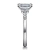 New Gabriel & Co. Avah - 18K White Gold Emerald Cut Diamond Cluster Engagement Ring