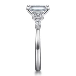 Online Gabriel & Co. Avah - 14K White Gold Emerald Cut Diamond Cluster Engagement Ring