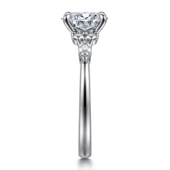 Hot Gabriel & Co. Avah - 14K White Gold Oval Diamond Cluster Engagement Ring