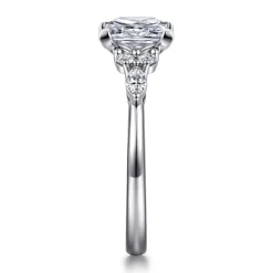 Sale Gabriel & Co. Avah - 14K White Gold Princess Cut Diamond Cluster Engagement Ring